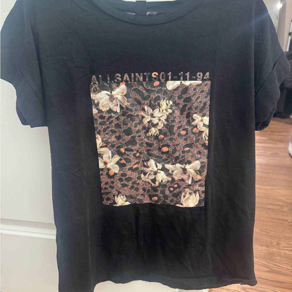 AllSaints Black Graphic T-Shirt